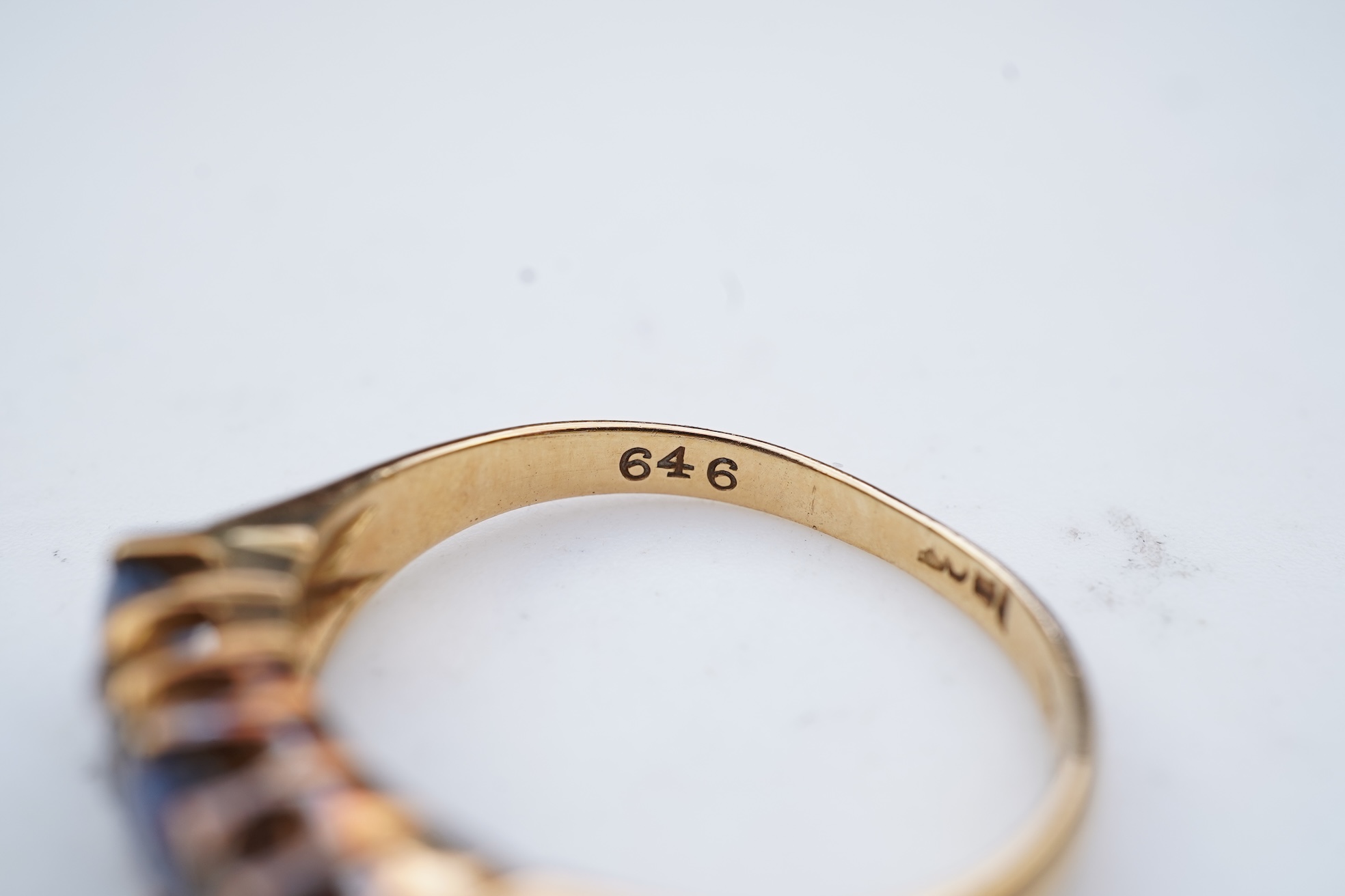 A sapphire and diamond ring